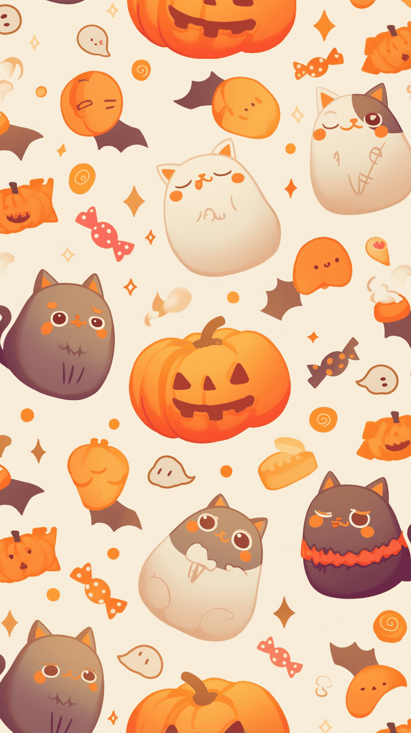 Halloween Pumpkin Collective original repeating artwork