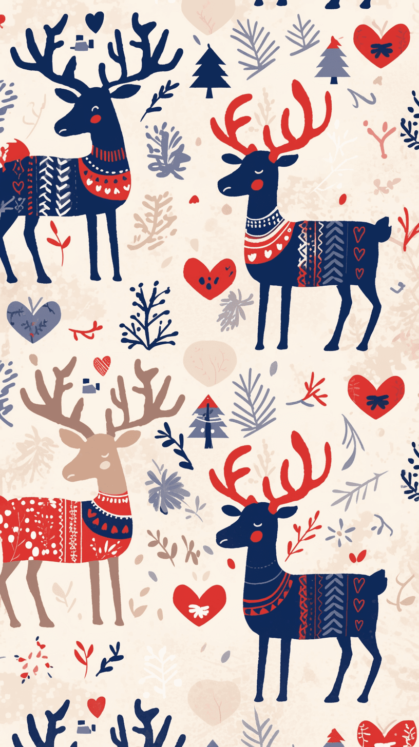 Christmas Reindeer Tint original repeating artwork