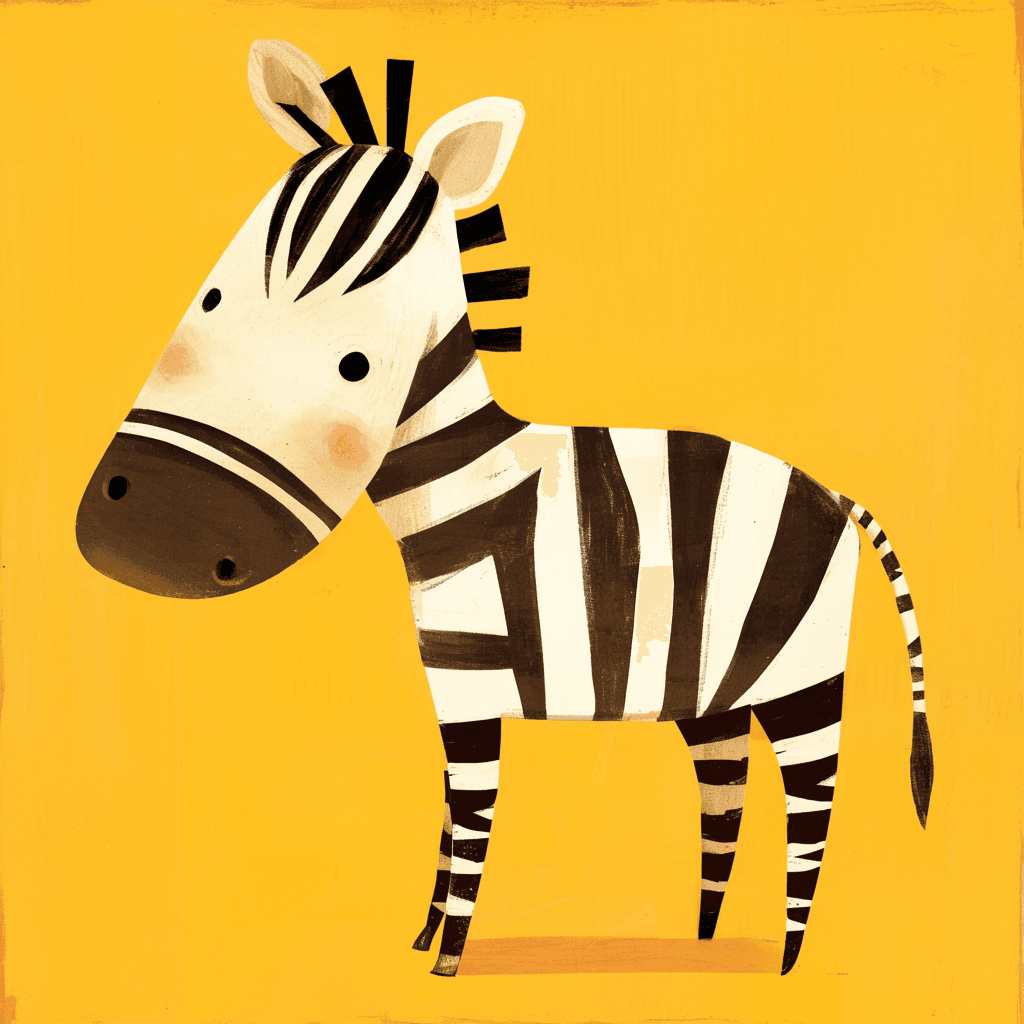 Zebra Picnic original repeating artwork
