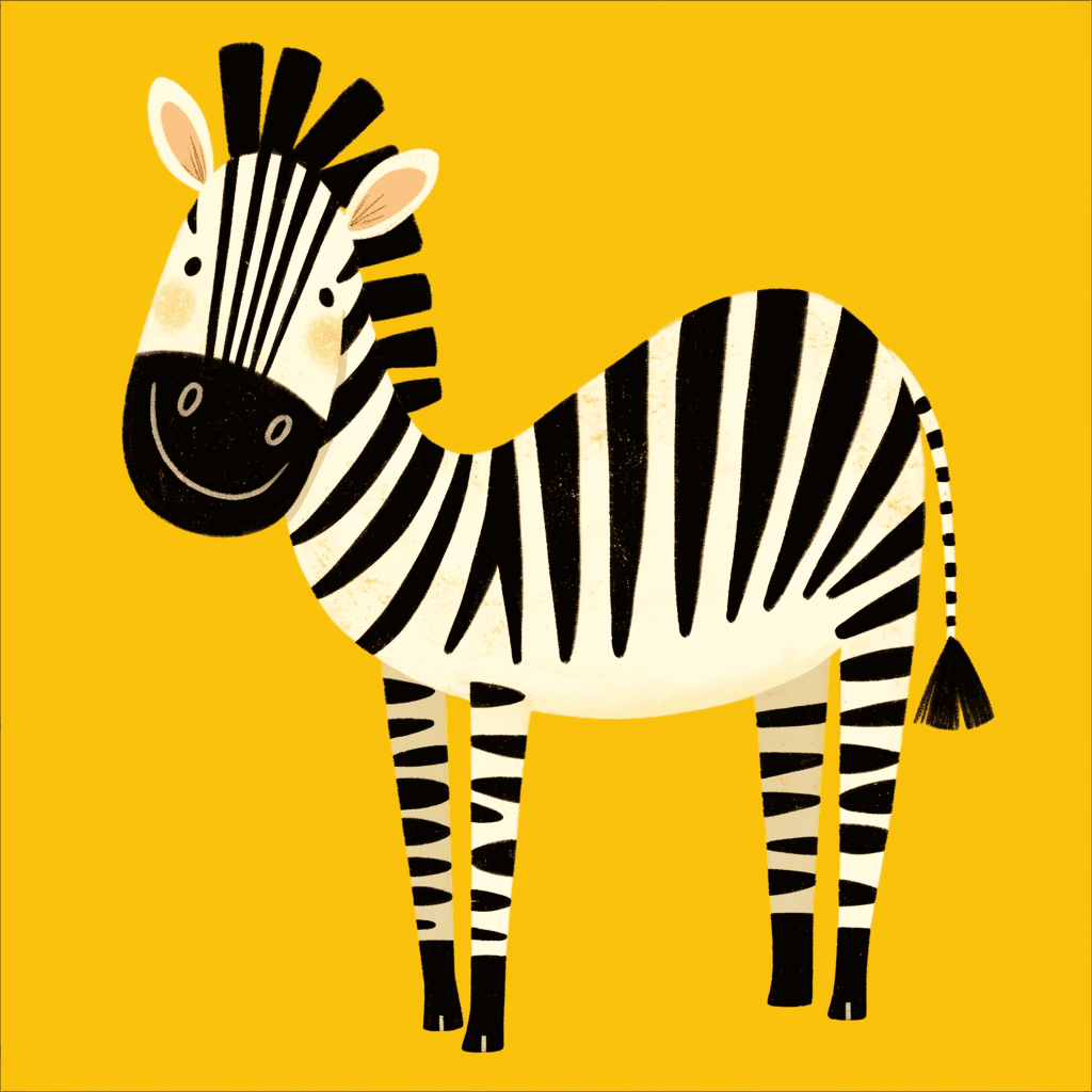 Zebra Parade original repeating artwork