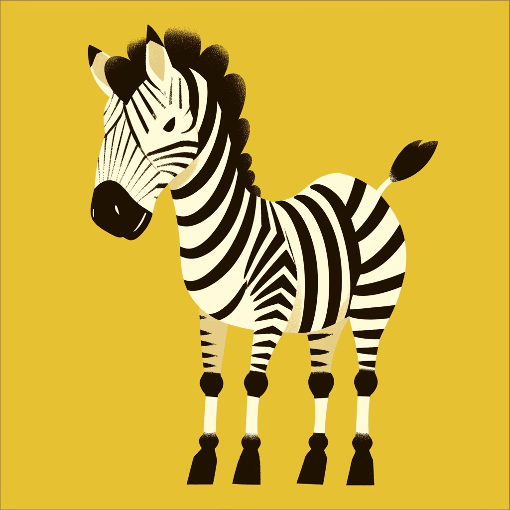 Zebra Party original repeating artwork