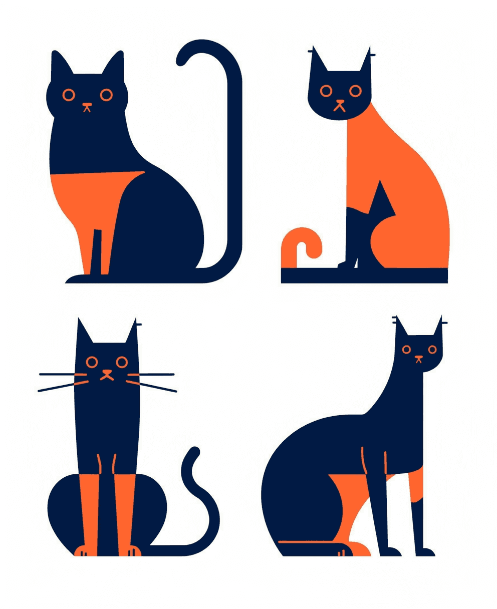 Cat 108 original repeating artwork