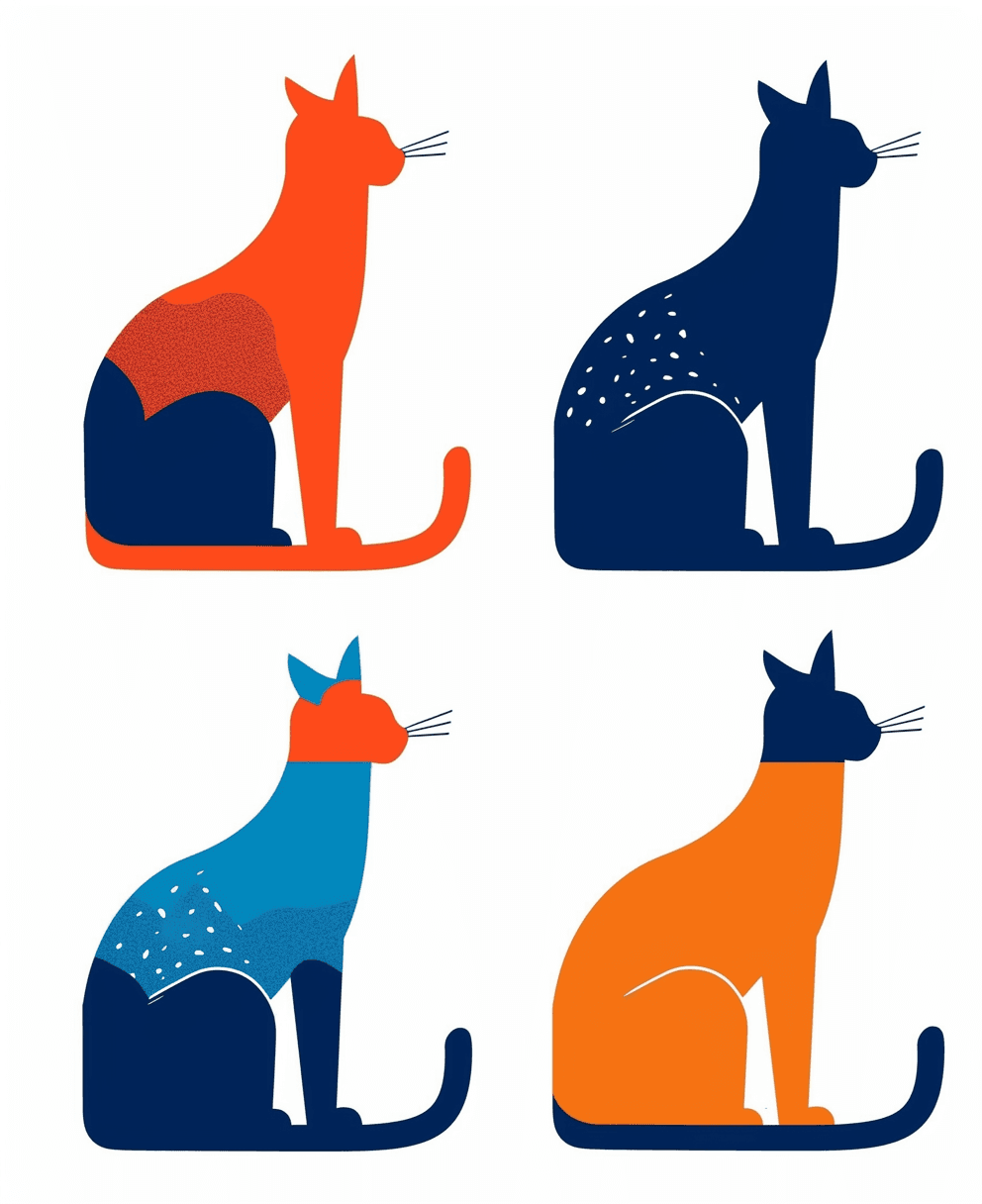 Cat 104 original repeating artwork
