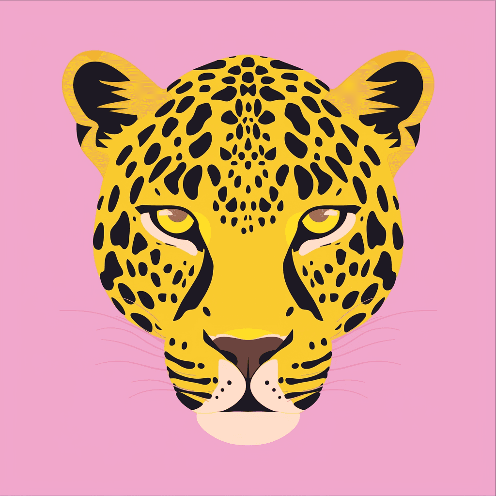 Leopard Sunrise original repeating artwork