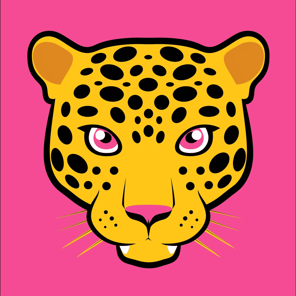 Leopard Midnight original repeating artwork