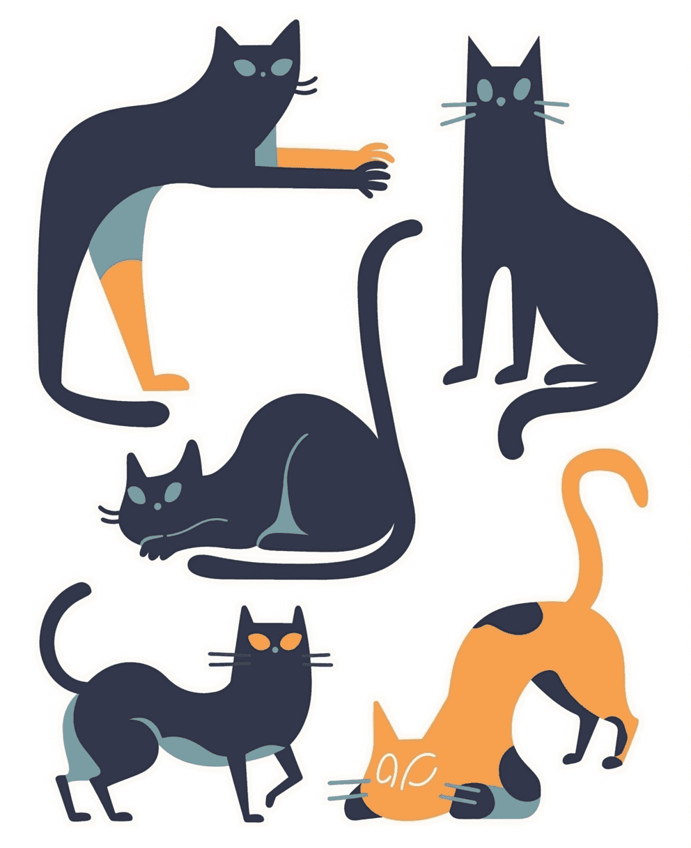 Cat 077 original repeating artwork