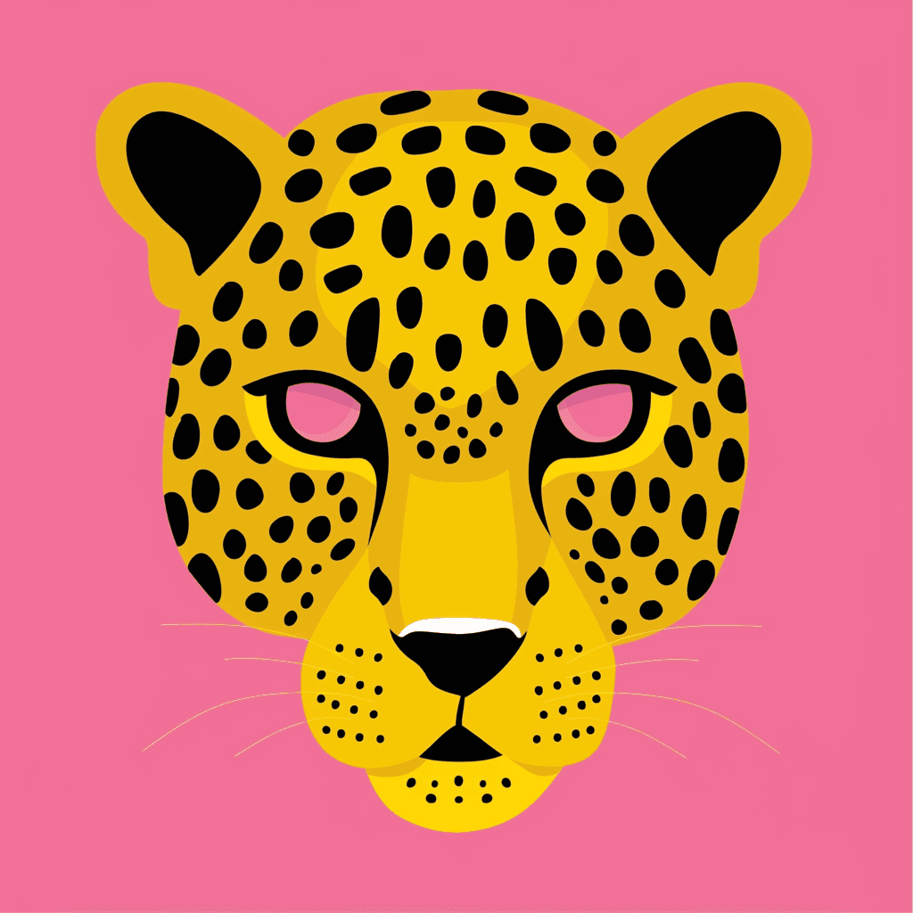 Leopard Buzz original repeating artwork
