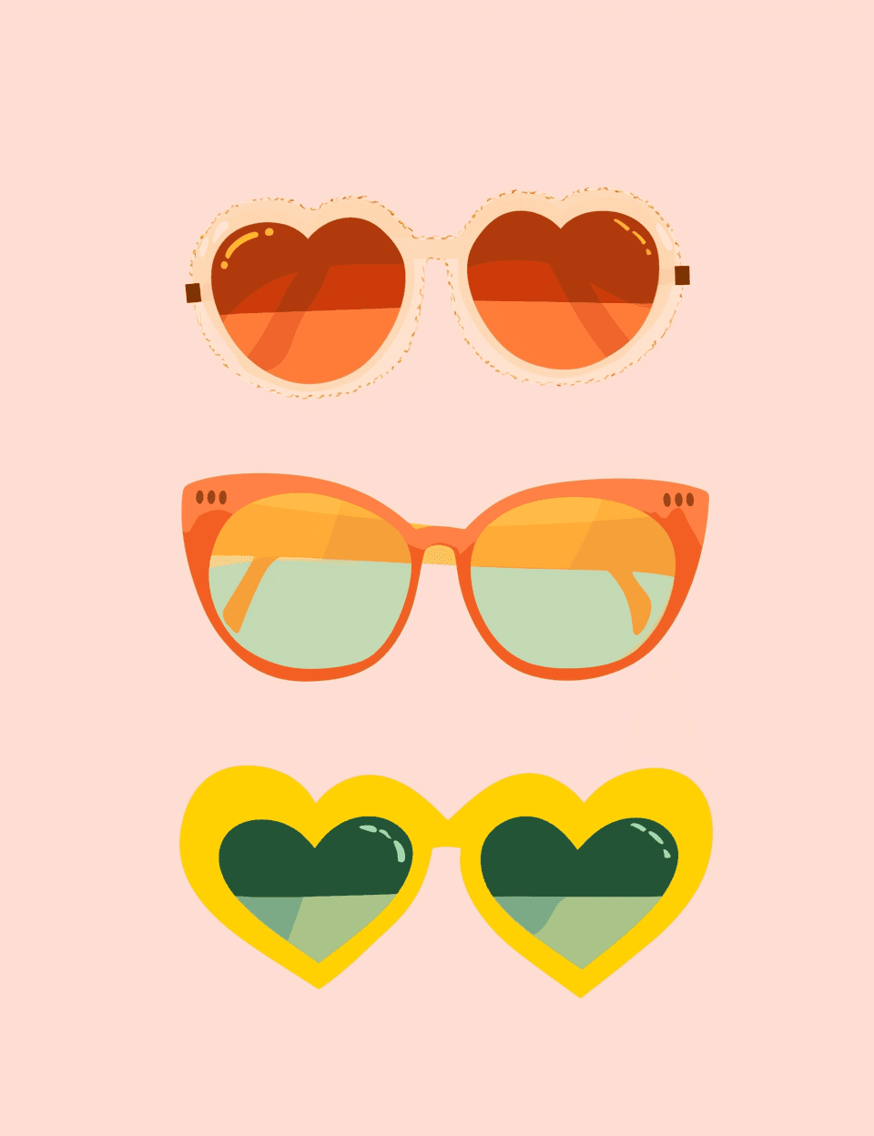 Glasses Echo original repeating artwork