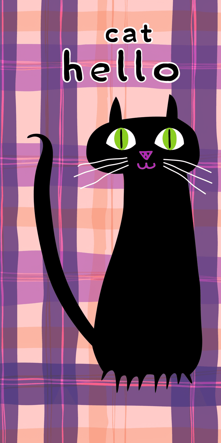 Cat 043 original repeating artwork
