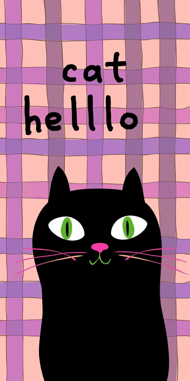 Cat 042 original repeating artwork