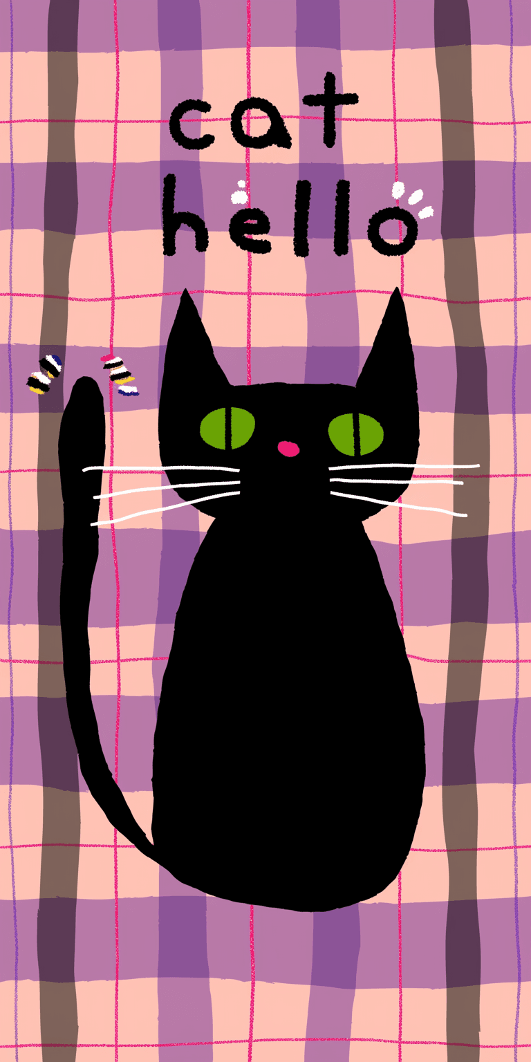 Cat 037 original repeating artwork