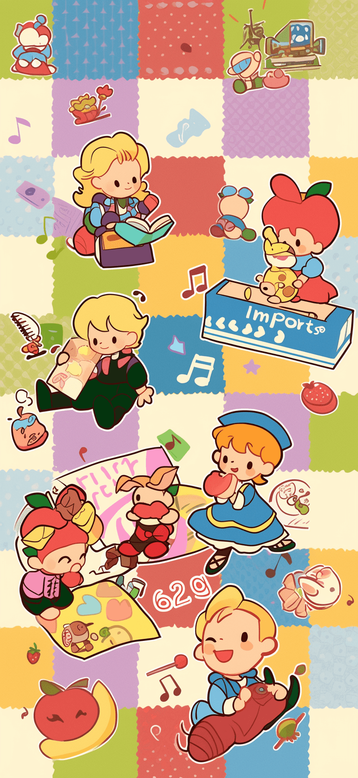 Figure Wander original repeating artwork