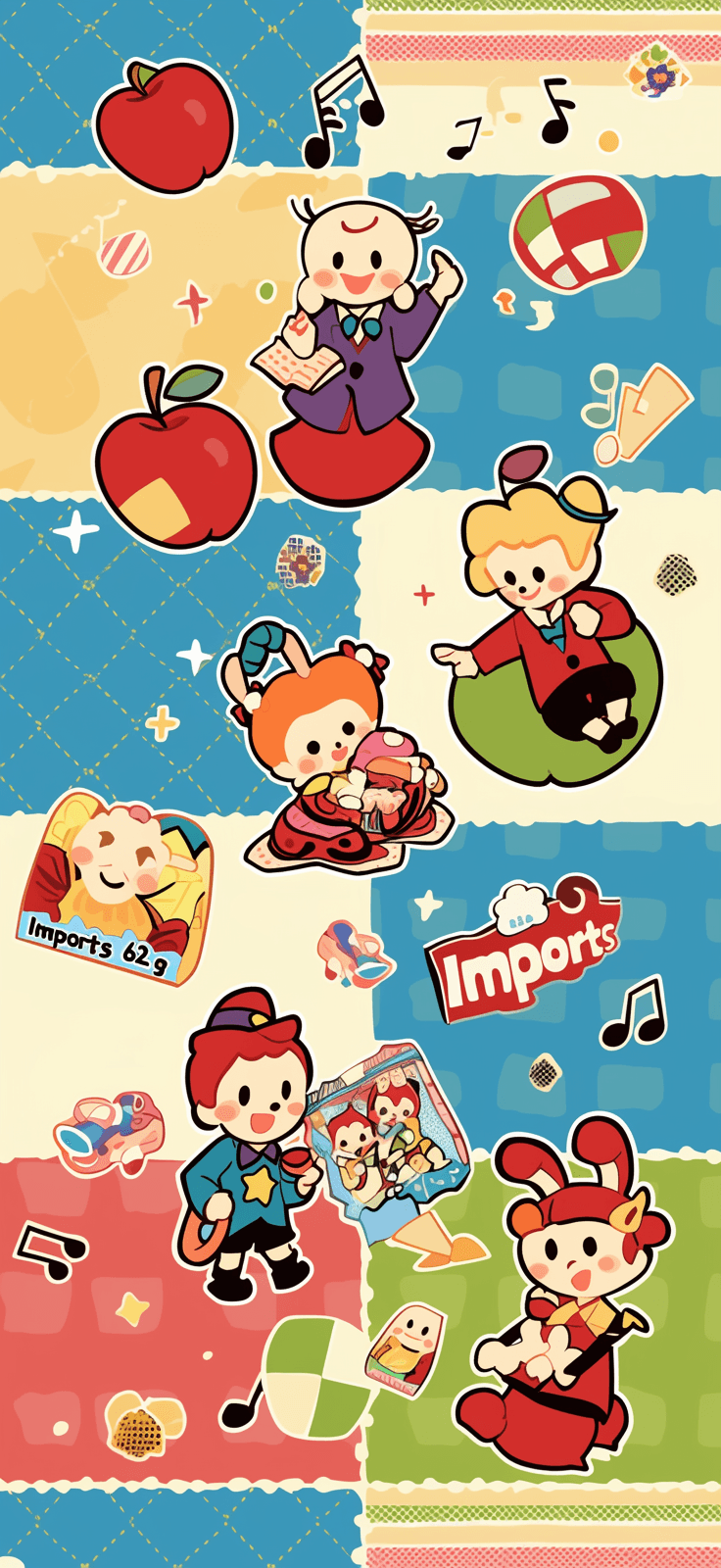 Figure Roam original repeating artwork