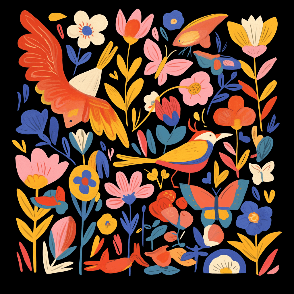 Bird Tune original repeating artwork