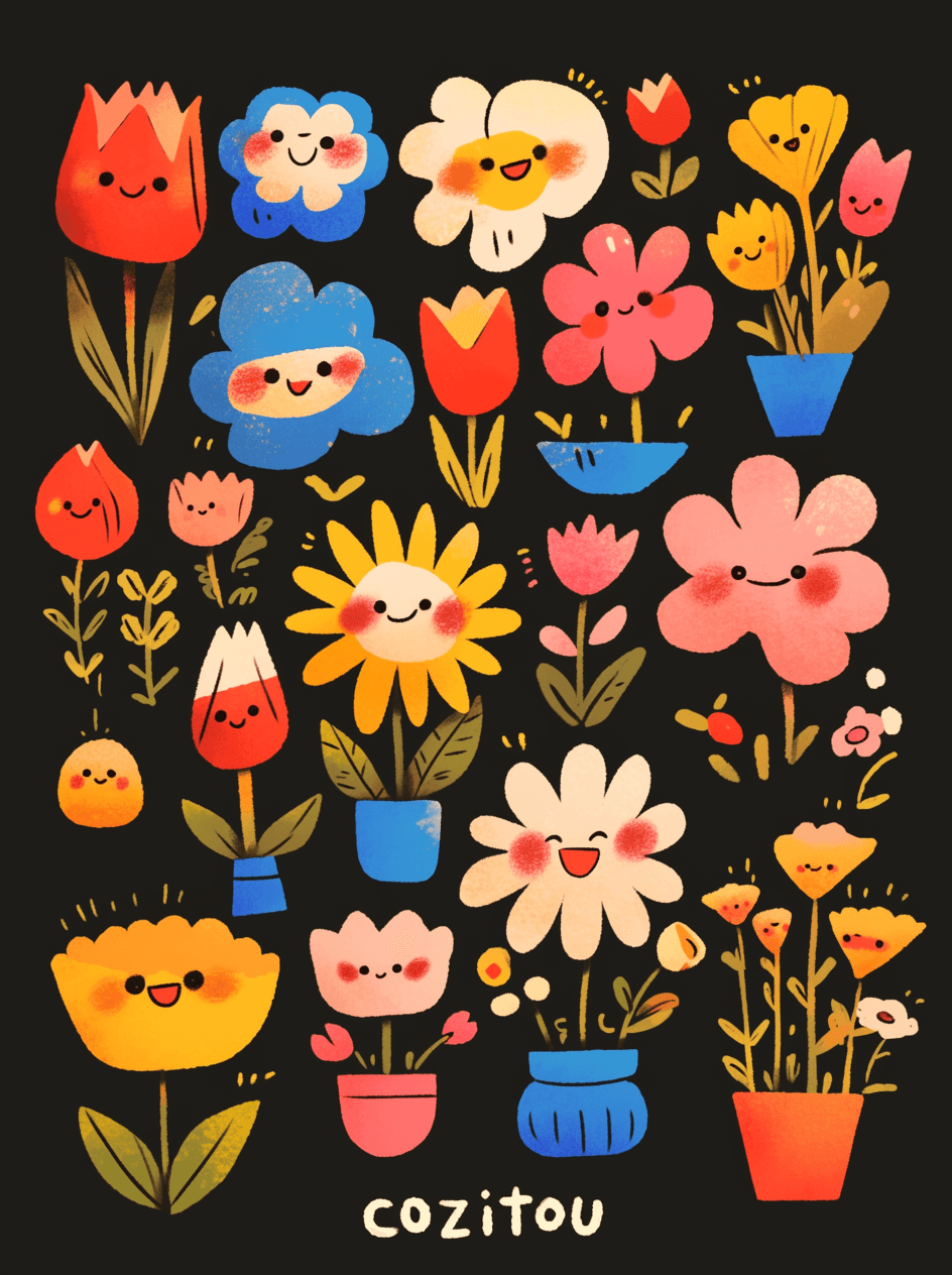 Vase Echo original repeating artwork