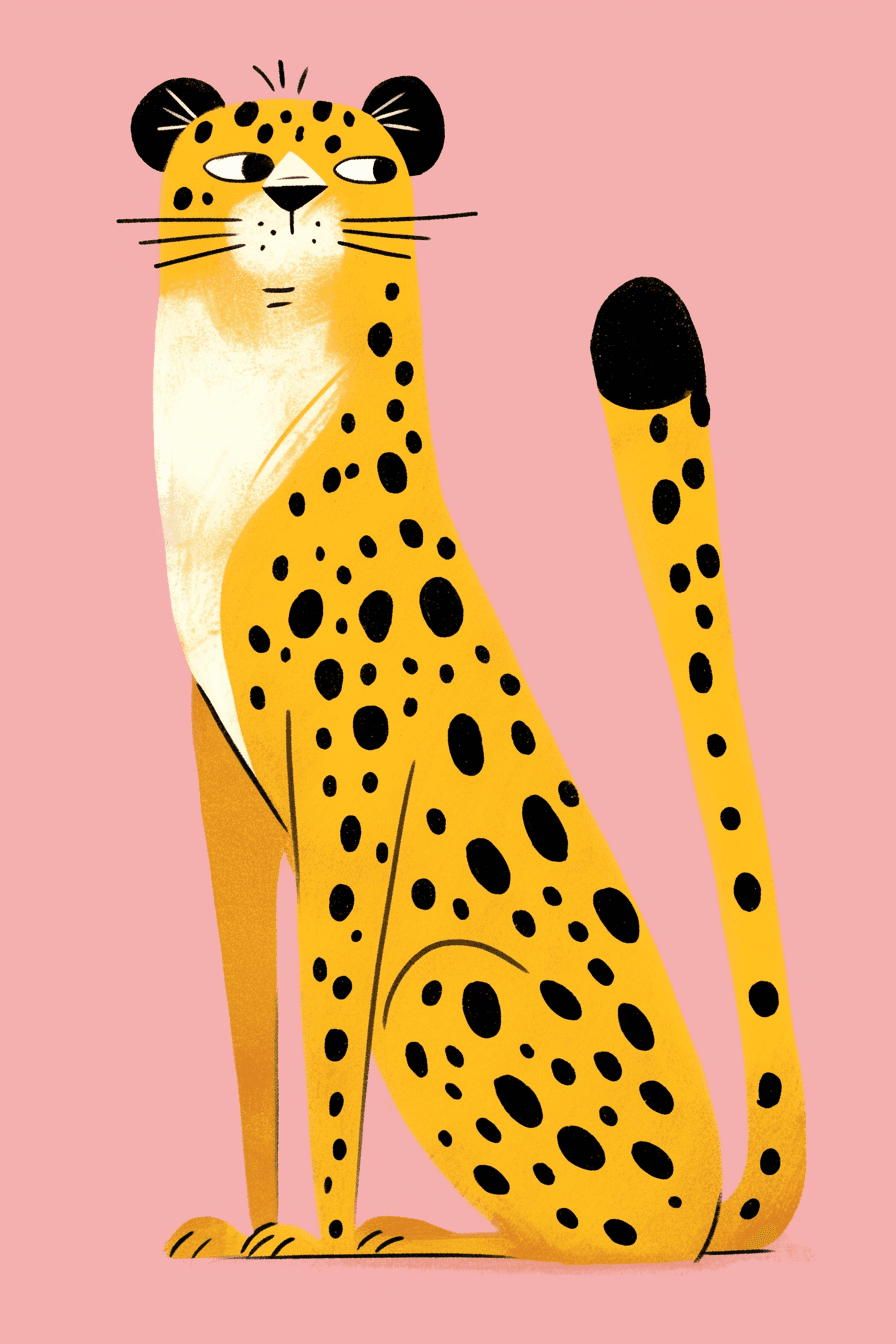 Leopard Loop original repeating artwork