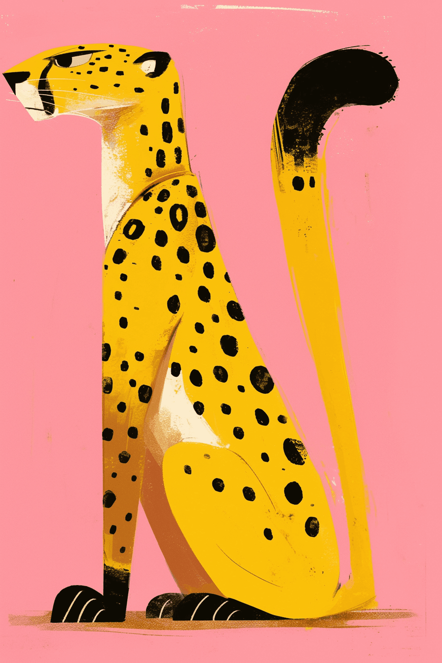 Leopard Spin original repeating artwork