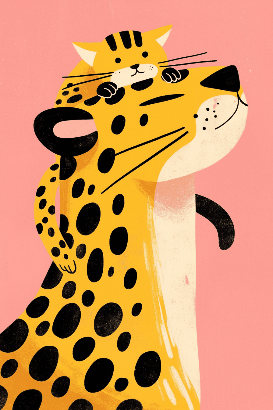 Leopard Rush original repeating artwork