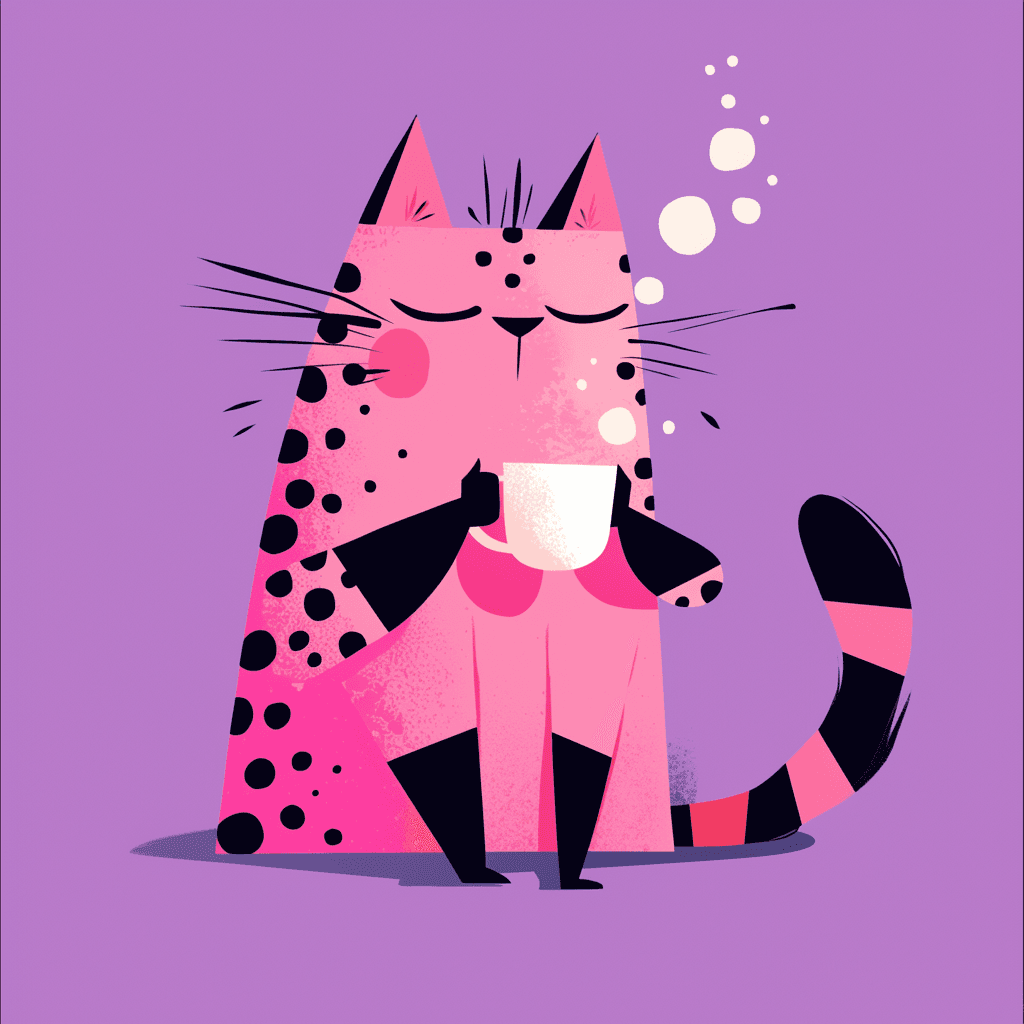 Cat Track original repeating artwork
