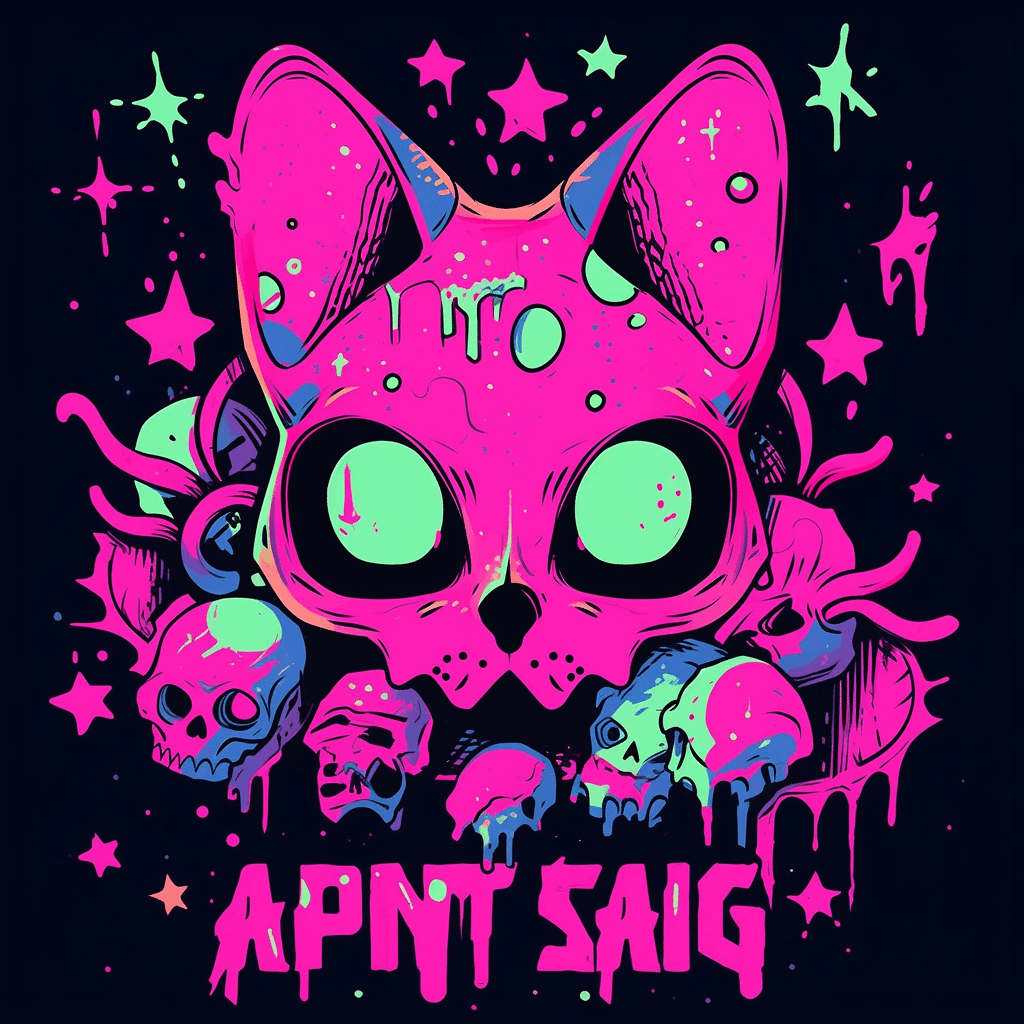 Cat Path original repeating artwork