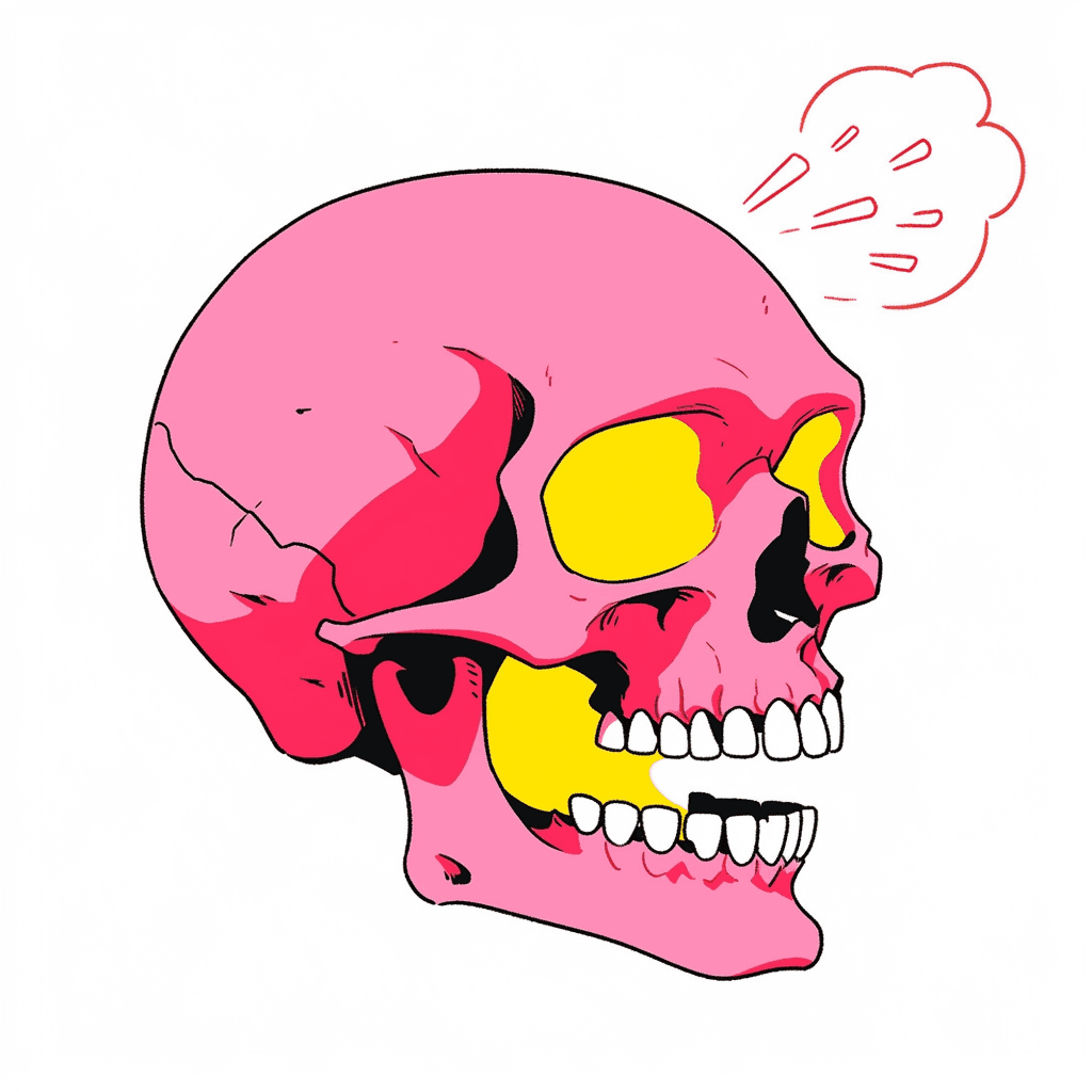 Skull Shine original repeating artwork