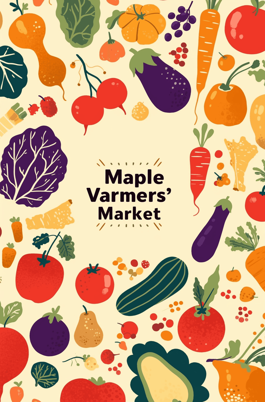 Veggies Pop original repeating artwork