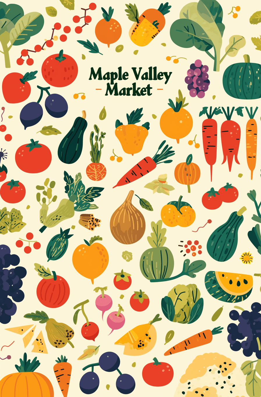 Veggies Session original repeating artwork