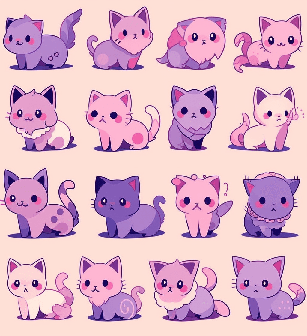 Cat Avenue original repeating artwork