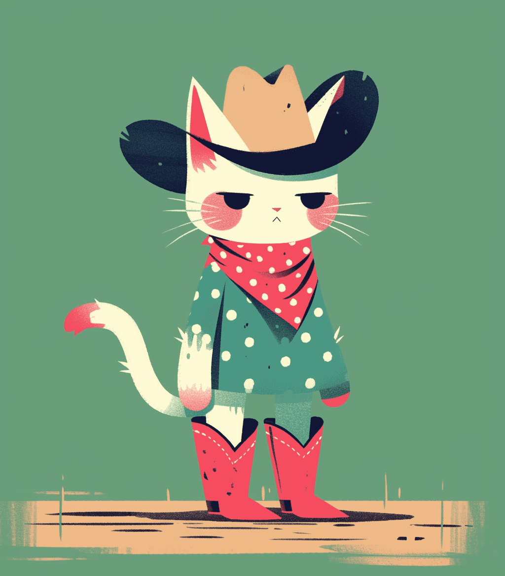 Cat Roam original repeating artwork