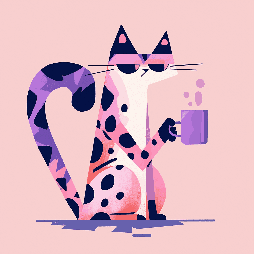 Cat Shade original repeating artwork