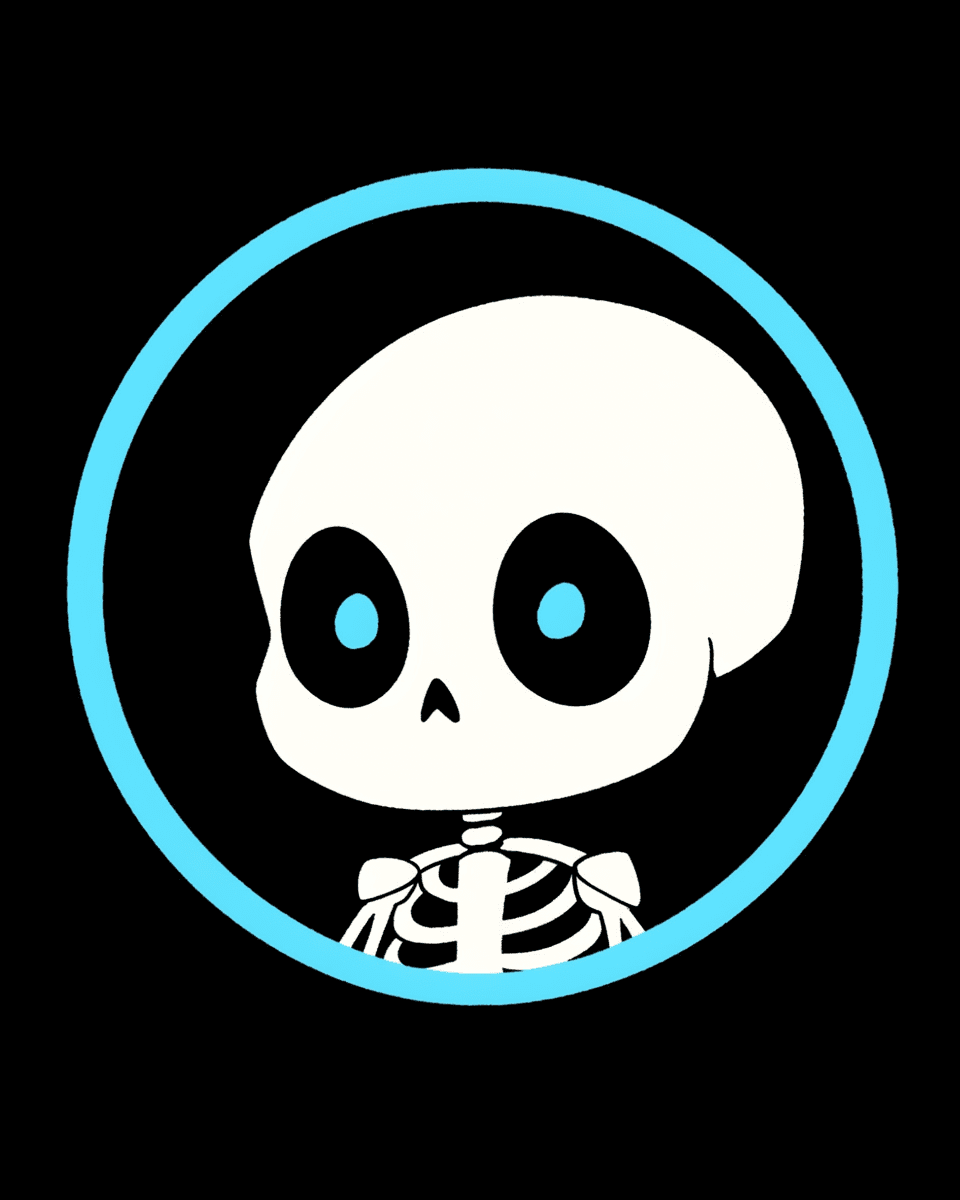 Skull Neon original repeating artwork