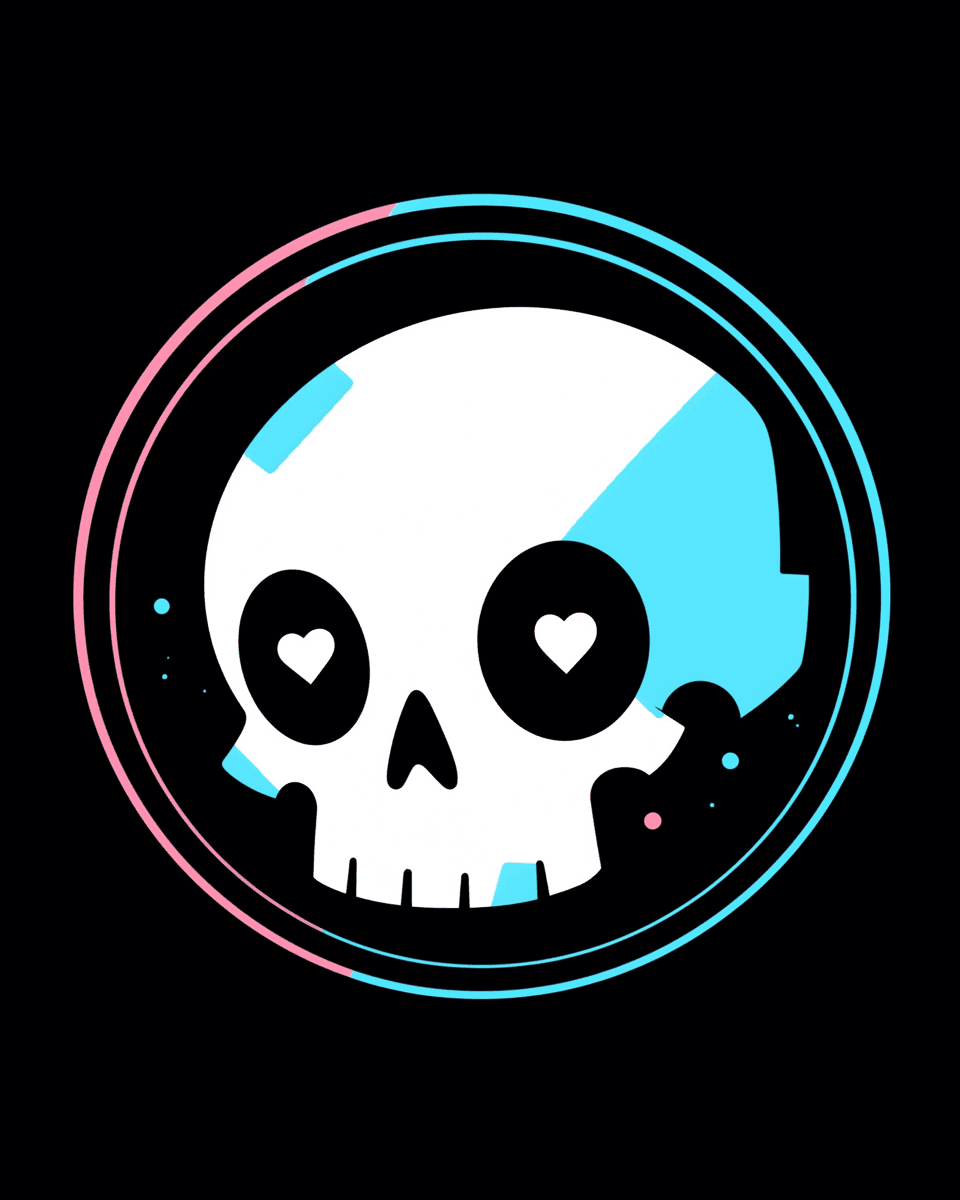 Skull Kick original repeating artwork