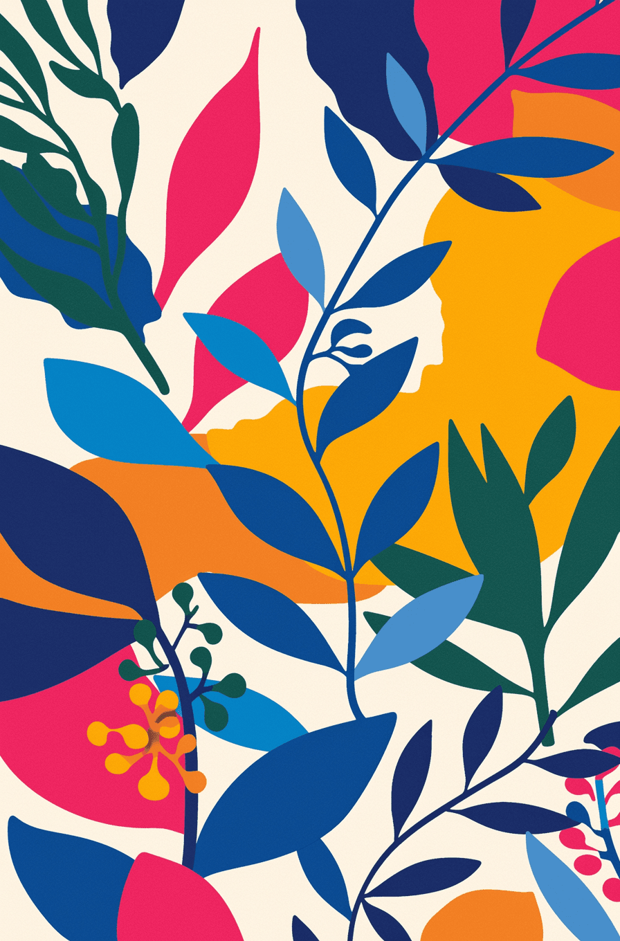 Leaves Carnival original repeating artwork