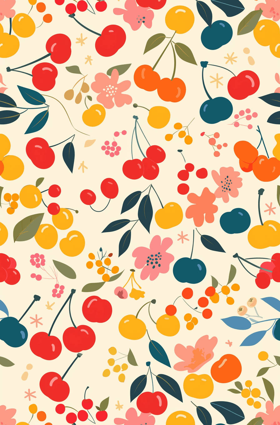 Cherry Bounce original repeating artwork