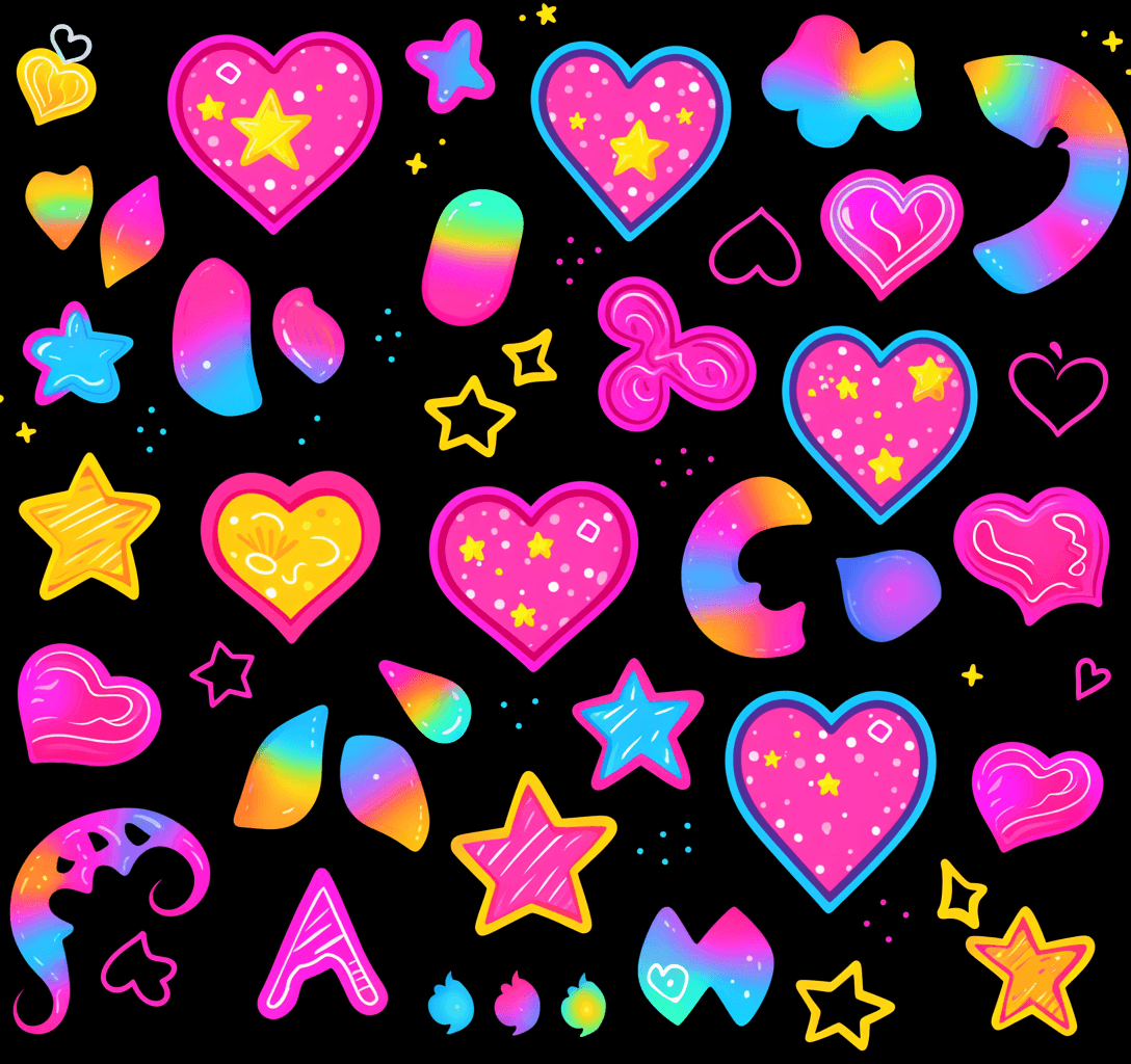 Heart Glide original repeating artwork