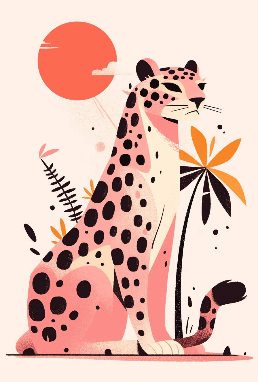 Leopard Festival original repeating artwork