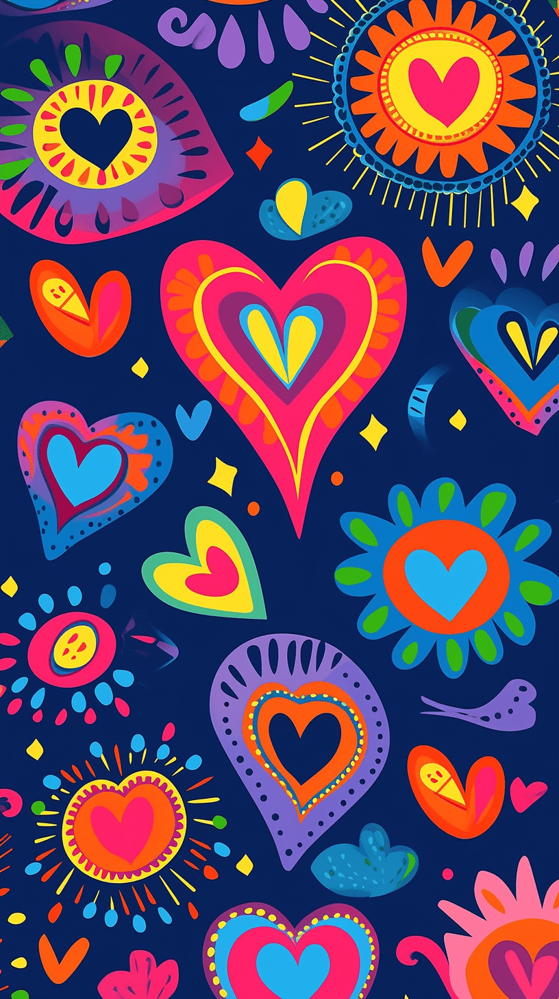 Heart Drift original repeating artwork