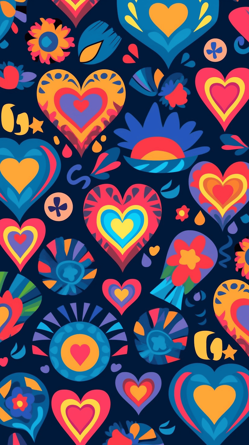 Heart Wander original repeating artwork