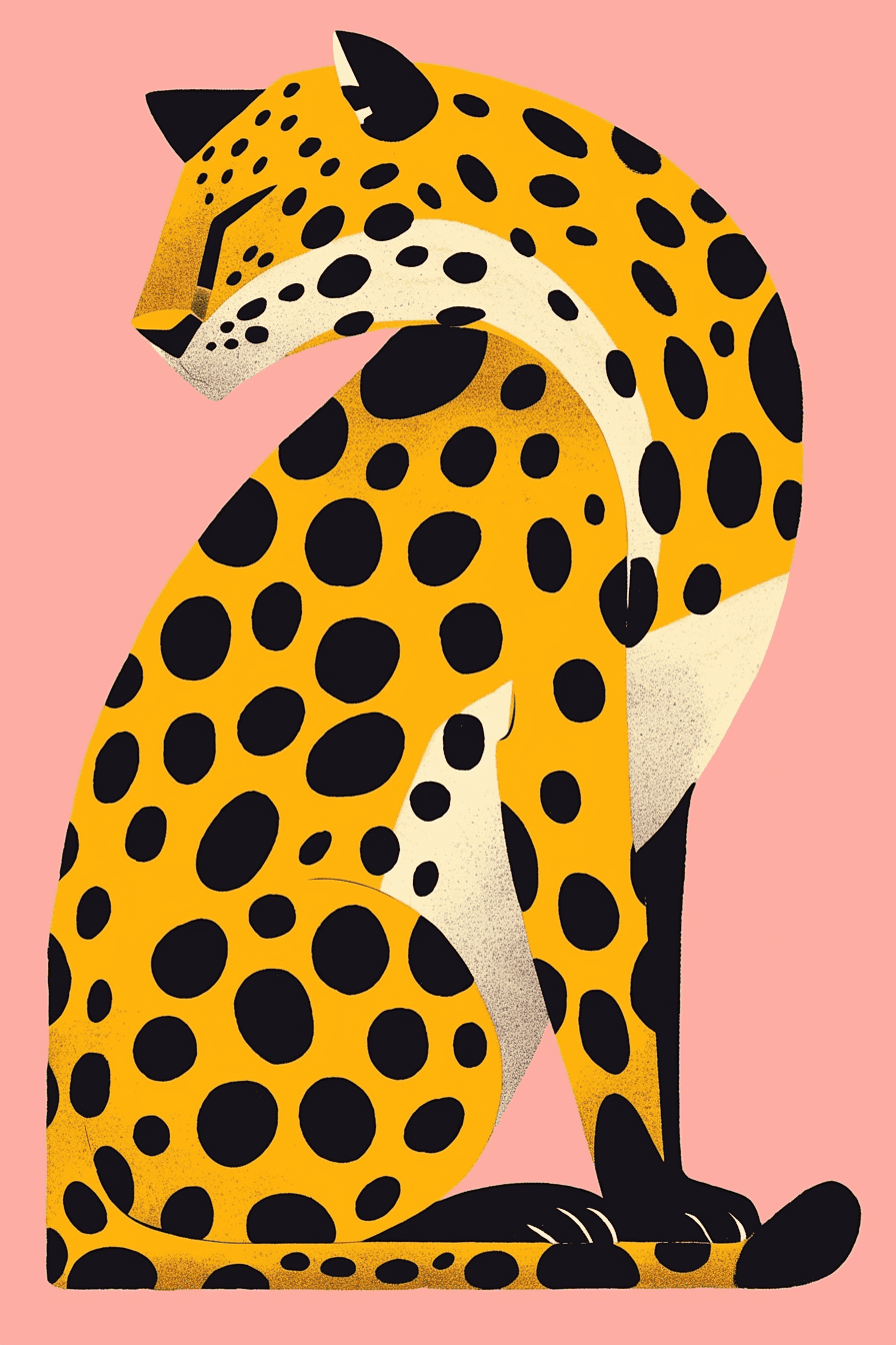Leopard Parade original repeating artwork