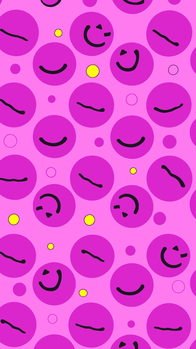 Smiley Parade original repeating artwork