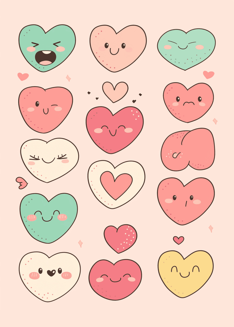 Heart Burst original repeating artwork