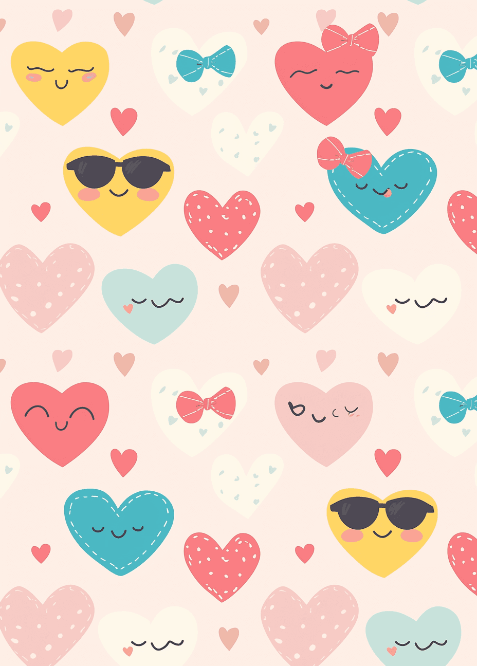 Heart Blast original repeating artwork
