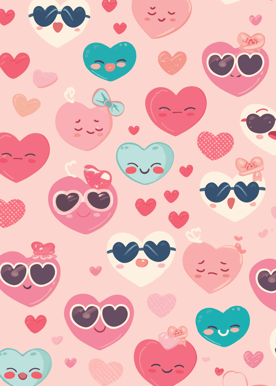 Heart Fizz original repeating artwork