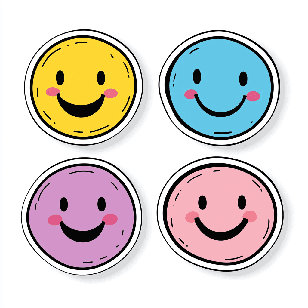 Smiley Spin original repeating artwork