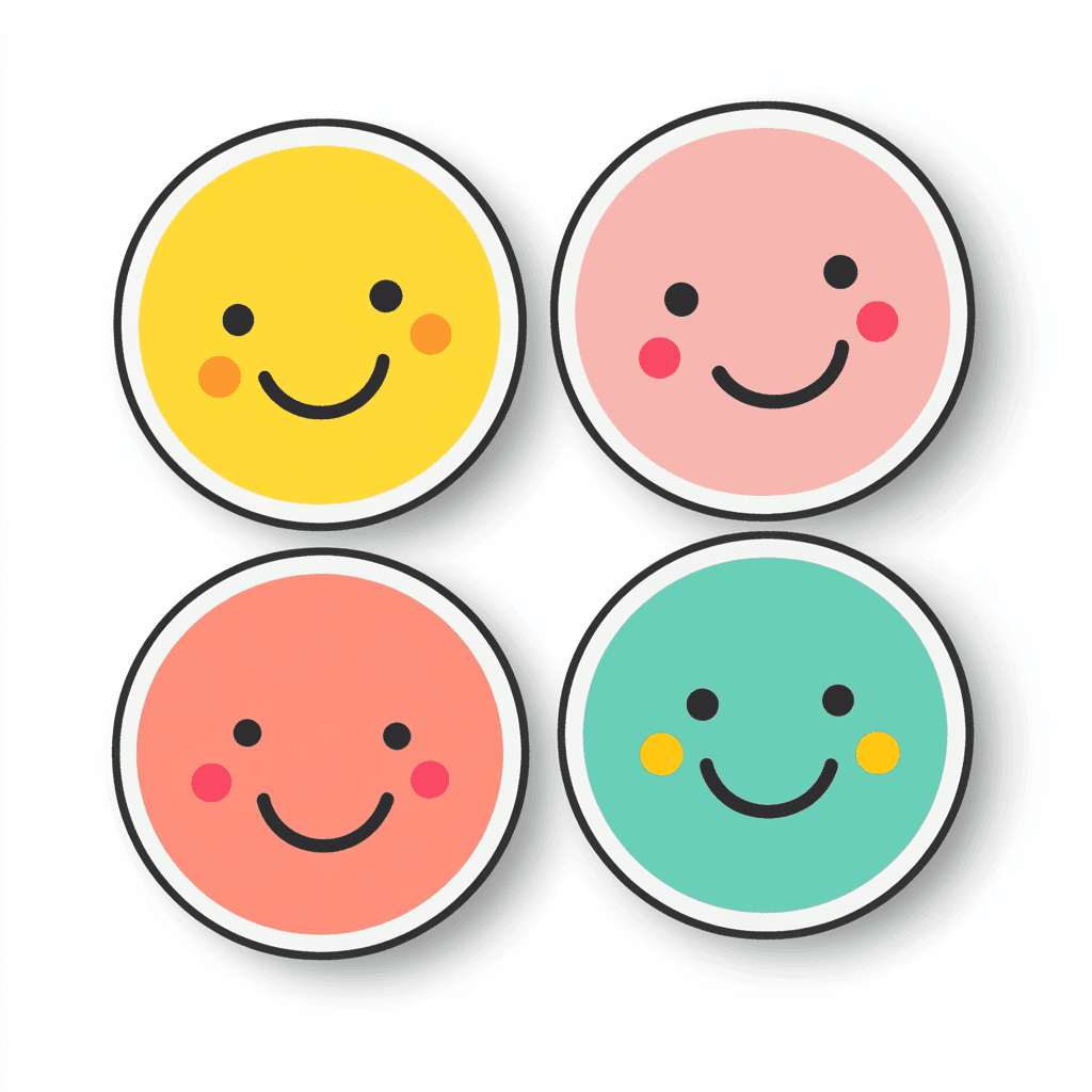 Smiley Kick original repeating artwork
