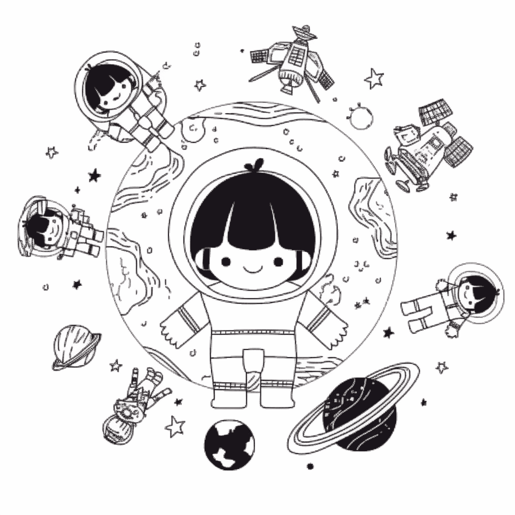 Cartoon Figure Team original repeating artwork