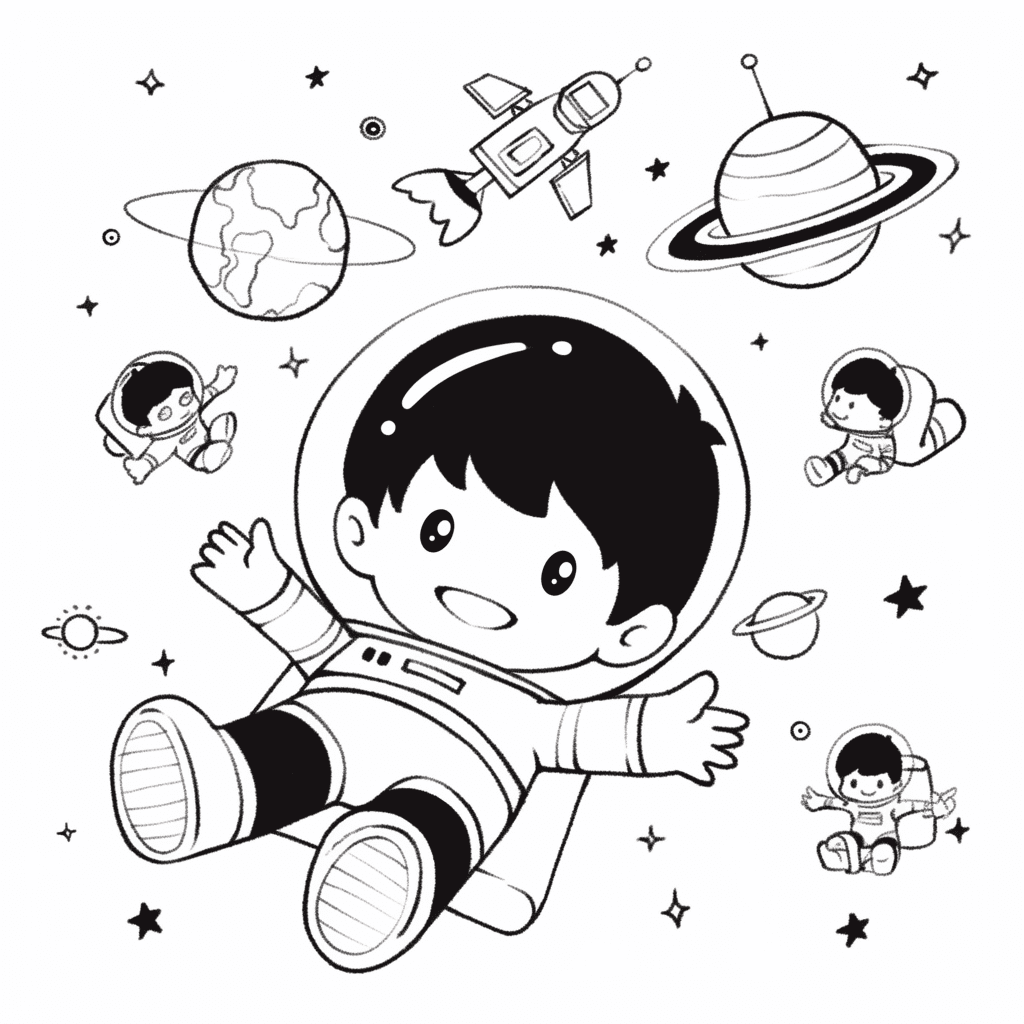 Cartoon Figure Session original repeating artwork