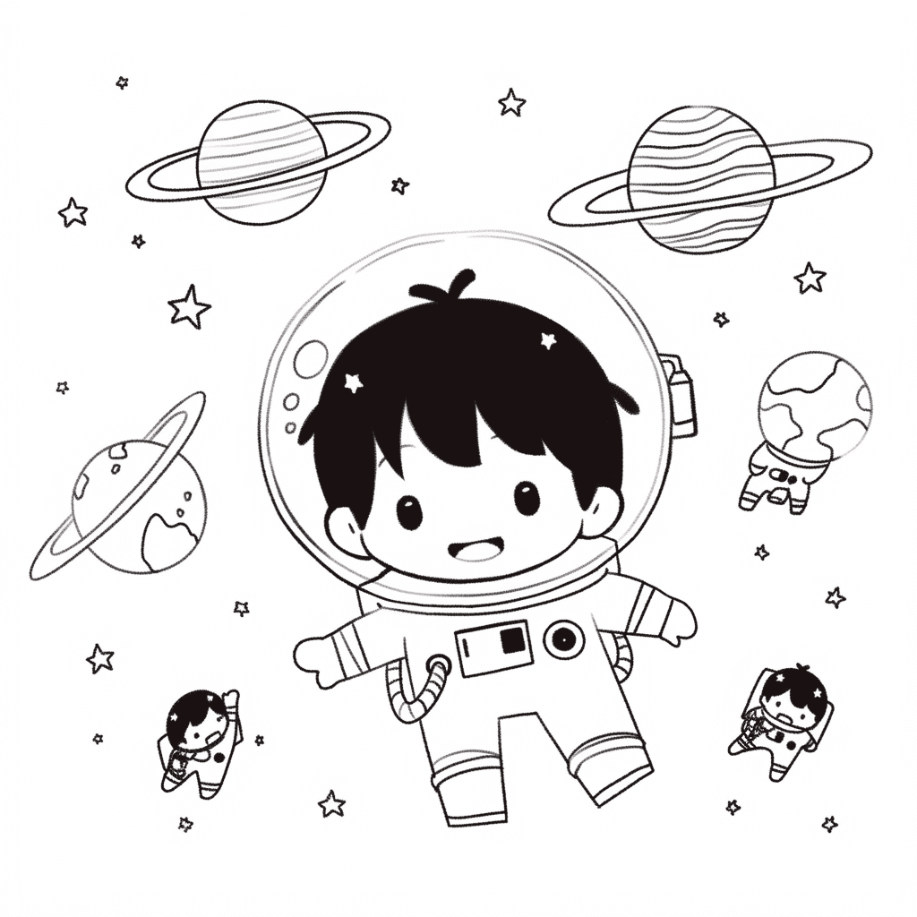 Cartoon Figure original repeating artwork
