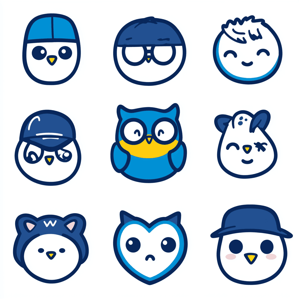 Cartoon Figure Crew original repeating artwork