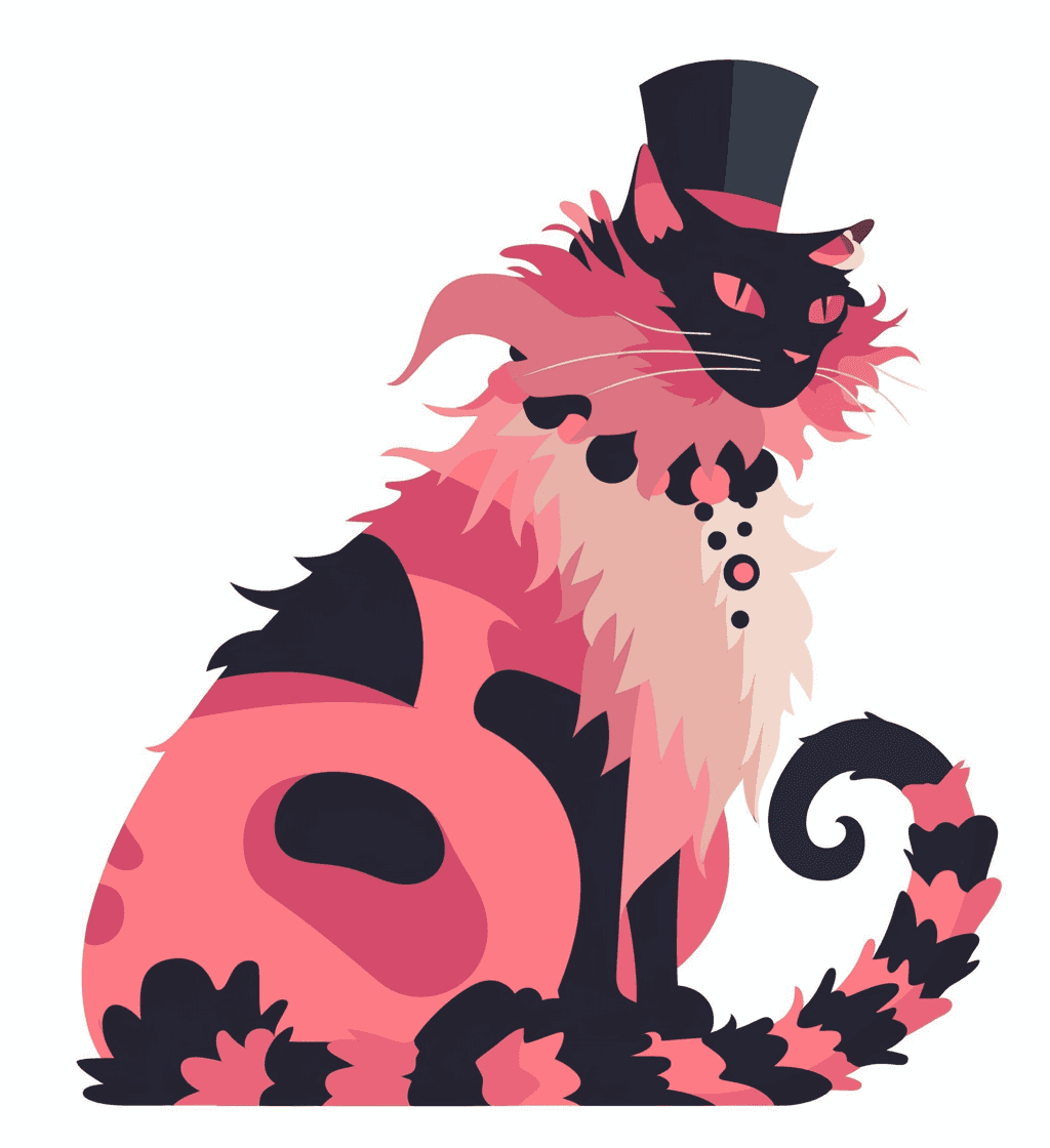 Cat Jam original repeating artwork